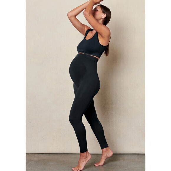 Blanqi Everyday Maternity Belly Support Leggings Black Size XL - Picture 1 of 9